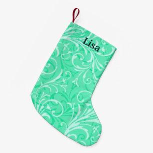 Meia De Natal Pequena Meia personalizada do Natal do verde da hortelã