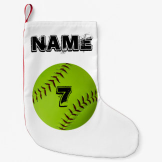 Meia De Natal Pequena Meia personalizada do softball