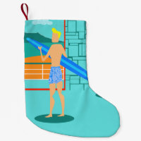 Meia retro do Natal do gajo do surfista