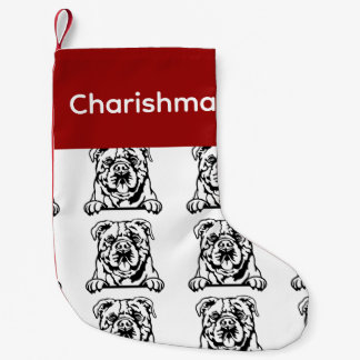 Meia De Natal Pequena meias de buldogue continentais Meias personalizada