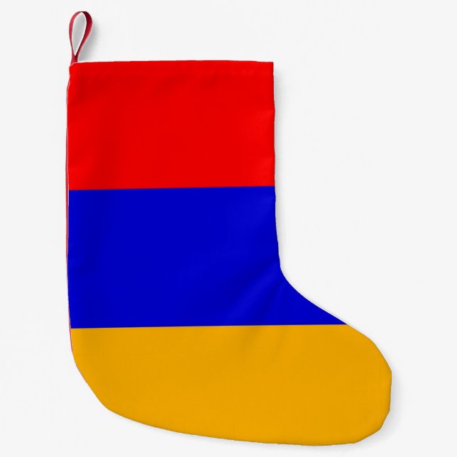Meia De Natal Pequena Meias de Natal com Bandeira da Armênia (Frente)