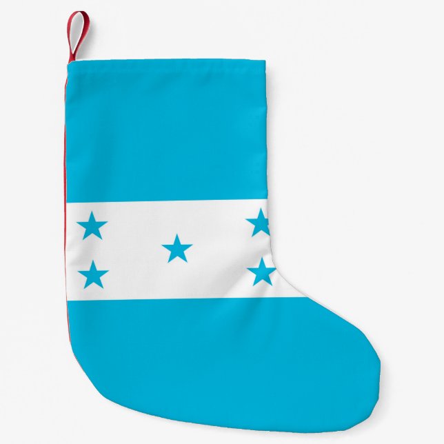 Meia De Natal Pequena Meias de Natal com Bandeira das Honduras (Frente)