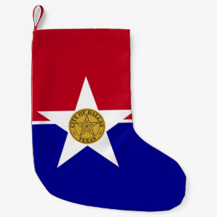 Meia De Natal Pequena Meias de Natal com Bandeira de Dallas