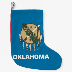 Meia De Natal Pequena Meias de Natal com Bandeira de Oklahoma