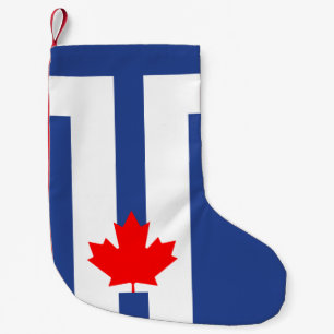 Meia De Natal Pequena Meias de Natal com Bandeira de Toronto, Canadá