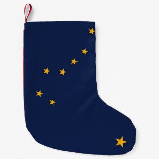 Meia De Natal Pequena Meias de Natal com Bandeira do Alasca, EUA