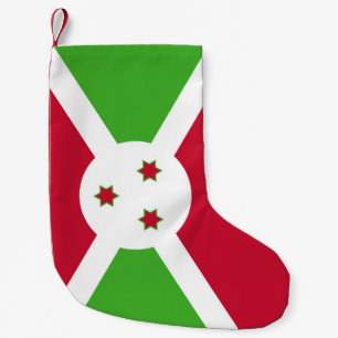 Meia De Natal Pequena Meias de Natal com Bandeira do Burundi