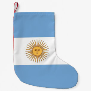 Meia De Natal Pequena Meias do Natal com a bandeira de Argentina