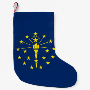 Meia De Natal Pequena Meias do Natal com a bandeira de Indiana, EUA