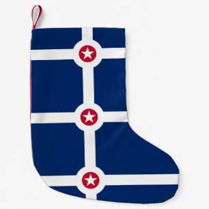 Meia De Natal Pequena Meias do Natal com a bandeira de Indianapolis