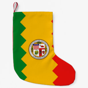 Meia De Natal Pequena Meias do Natal com a bandeira de Los Angeles, EUA