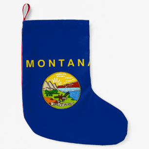 Meia De Natal Pequena Meias do Natal com a bandeira de Montana