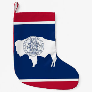 Meia De Natal Pequena Meias do Natal com a bandeira de Wyoming