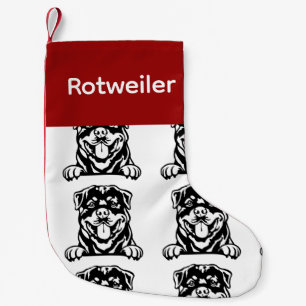Meia De Natal Pequena Meias para cães rottweiler Meias personalizadas - 