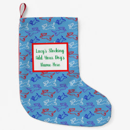 Meia De Natal Pequena Meias personalizadas de Natal - Cachorro