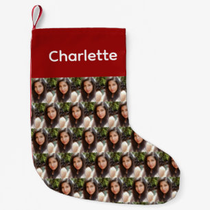 Meia De Natal Pequena Meias Personalizadas de Rosto - Sock Fotográfico P