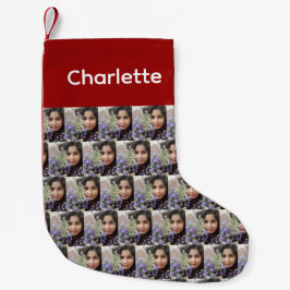 Meia De Natal Pequena Meias Personalizadas de Rosto - Sock Fotográfico P