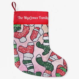 Meia De Natal Pequena Meias Retrominimalistas em Cores de Férias