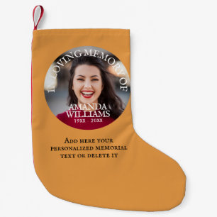 Meia De Natal Pequena Memorial de Foto Personalizado