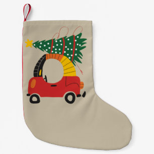 Meia De Natal Pequena Menina Árvore de Natal Crianças Caminhão de Natal 
