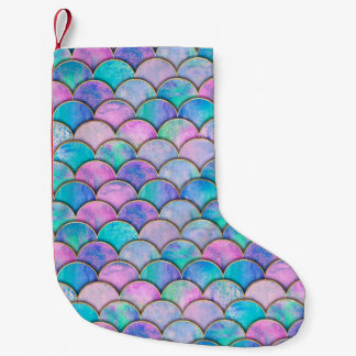 Meia De Natal Pequena Mermaid fish scale wave japanese seamless pattern.