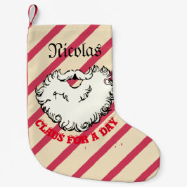 Meia De Natal Pequena Mikitez santaclaus barba vintage gengibre