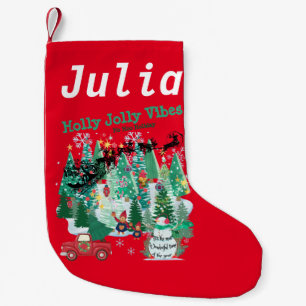 Meia De Natal Pequena Mikitiez natal clássico branco luz jollyholly