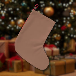 Meia De Natal Pequena Mocha Mousse Trendy Sólido Elegante