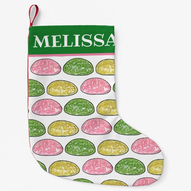 Meia De Natal Pequena Mochi Japonês, Ano Novo, Comida Rice Cake Foodie (Frente)