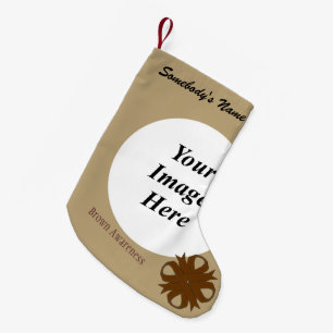 Meia De Natal Pequena Modelo de Brown Clover Ribbon por Kenneth Yoncich
