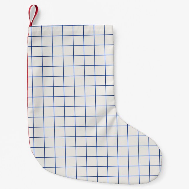 Meia De Natal Pequena Modern geometric abstract pattern design with simp (Frente)