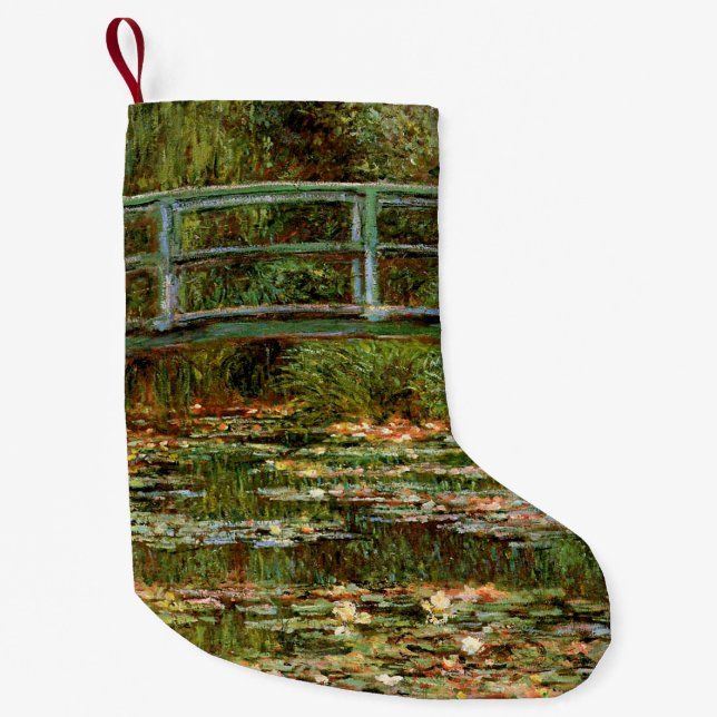 Meia De Natal Pequena Monet French Bridge Giverney (Frente)