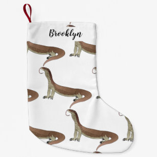 Meia De Natal Pequena Monitor de desenho de lagarto