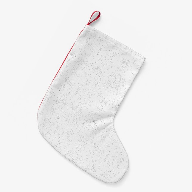 Meia De Natal Pequena Monochrome Floral Pattern – Elegant Seamless Art (Frente (Pendurada))