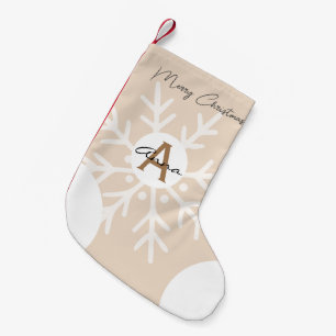 Meia De Natal Pequena Monograma de na moda, cor-de-rosa, moderno,