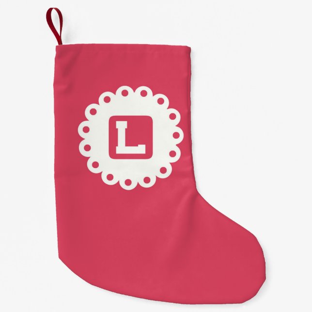 MEIA DE NATAL PEQUENA MONOGRAMA "L" (Frente)