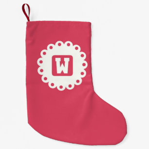 MEIA DE NATAL PEQUENA MONOGRAMA "W"