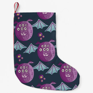 Meia De Natal Pequena Monster Bats: Belo Vintage Cartoon