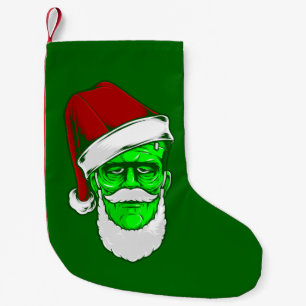 Meia De Natal Pequena monstro feio de natal santa claus frankenstein