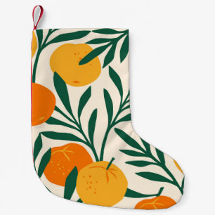 Meia De Natal Pequena Mosaico Mandarim: Trendy Citrus Chic