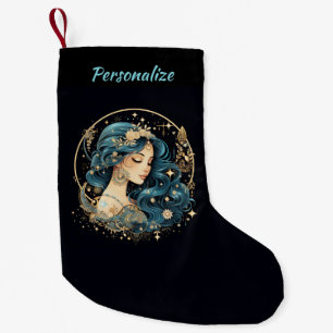 Meia De Natal Pequena Mulher Celestial Elegante Boho Chic Natal