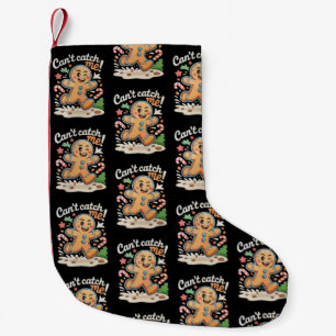 Meia De Natal Pequena Não Consegue Me Pegar Biscoito de Natal Férias