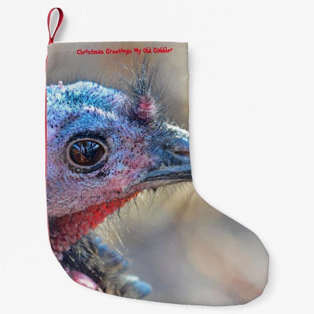 Meia De Natal Pequena Natal A Arrumar O Meu Velho Gobbler (Frente)