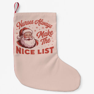 Meia De Natal Pequena Natal Antigo Papai Noel Enfermeiras Fazem a Lista