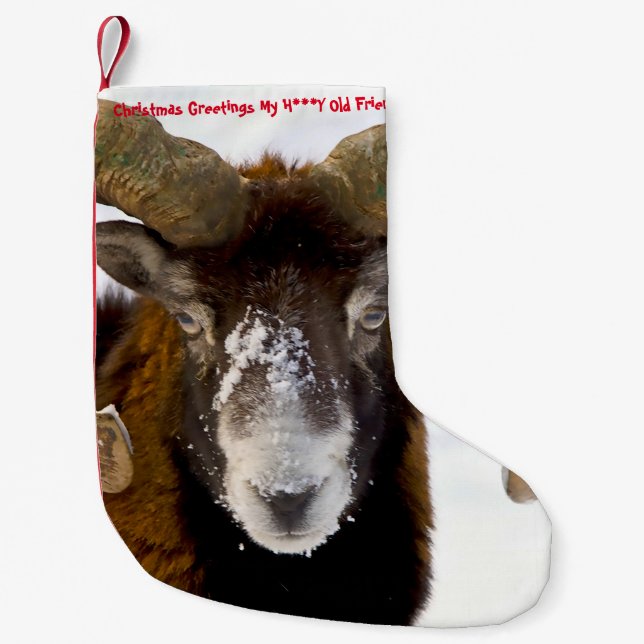 Meia De Natal Pequena Natal Arrumando Meu Velho Amigo (Frente)