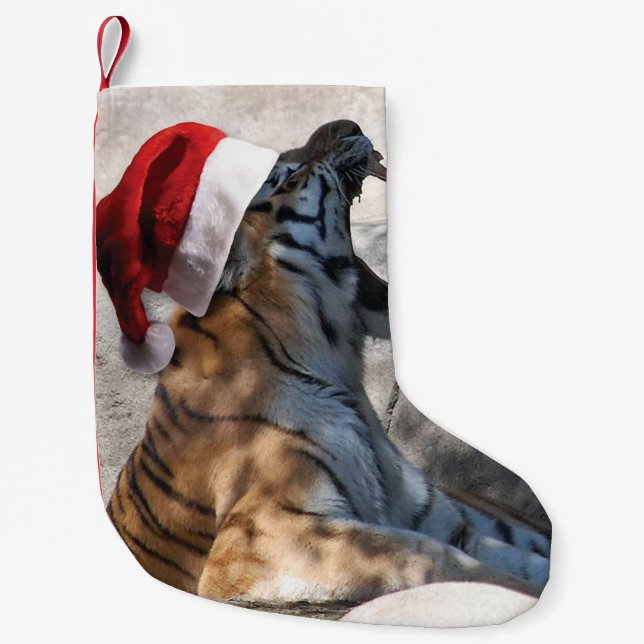 Meia De Natal Pequena Natal Bengal Tiger (Frente)