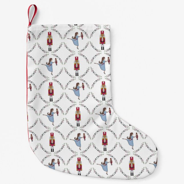 Meia De Natal Pequena Natal clássico do Balé do Nutcracker Suite (Frente)