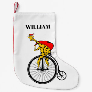 Meia De Natal Pequena Natal da Girafa Papai Noel