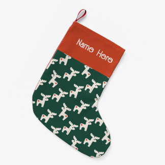 Meia De Natal Pequena Natal Dala Horse Retro Minimamente Negrito Verde