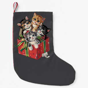 Meia De Natal Pequena Natal de Gatos Retro dos Anos 90 para Amantes de G